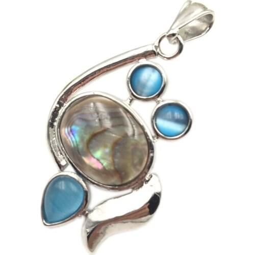 Animal Design Paua Shell Pendant Findings 23x38mm Natural Abalone Shells Cat Eye Beads Pendants DIY Necklace Jewelry Making A130