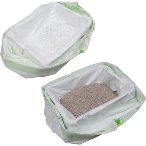 7Pcs/lot Cat Litter Pan Bags Pet Cat Litter Bag Box Cat Mat Duty Drawstring Kitten Cleaning Supplies for Storage Cat Sand