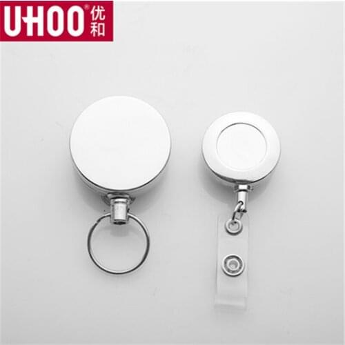 Zinc alloy metal buckle pull telescopic buckle student ID certificate card bus card sleeve clip 6707-6708