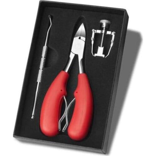 Stainless Steel Nail Nipper Set Cuticle Pusher Ingrown Toenail Remover Nail Care Cuticle Trimmer Nail Correction Tool