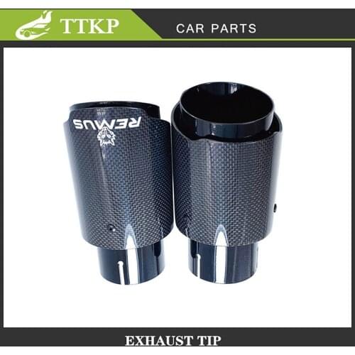 New Style High Quality Carbon Fiber Stainless Steel Carbon Fiber Exhaust Tail Pipe Muffler Tips for Remus Style