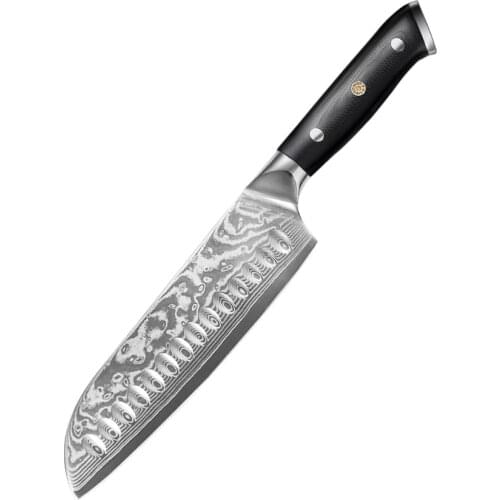 NANHAIONE Damascus Knives 7" Chef Knife Japanese Kitchen Knife Damascus 67 Layers Stainless Steel Knives With G10 Handle