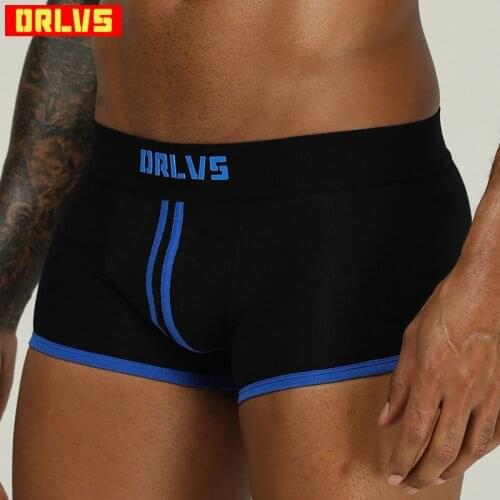 ORLVS Brand male underwear para hombre sexy gay panties cueca tanga ropa interior hombre men boxer shorts calzoncillo OR167