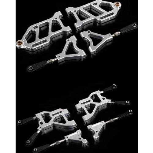 Alloy Front and Rear Suspension Arm Kit Fit for 1/6 FG Monster Hummer ROFUN ROVAN Big Monster Truck RC CAR PARTS