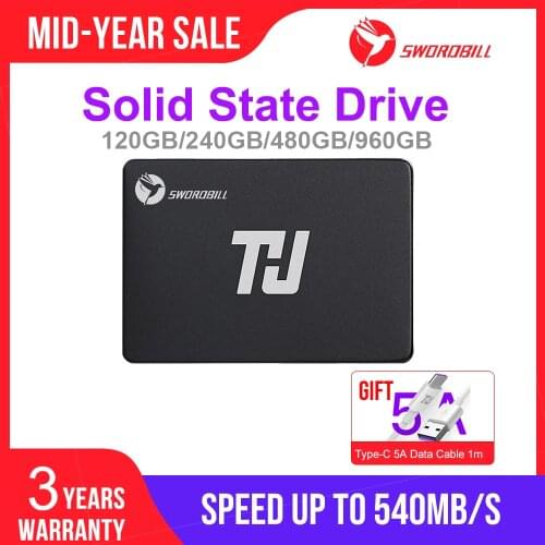 THU Portable SSD Internal Solid State Drive 120GB 240GB 480GB 960GB 2.5" SATA III SSD 7mm for Desktop Laptop PC