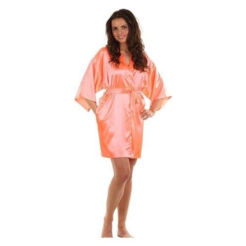 Sexy Large Size Sexy Satin Night Robe Lace Bathrobe Perfect Wedding Bride Bridesmaid Robes Dressing Gown For Women