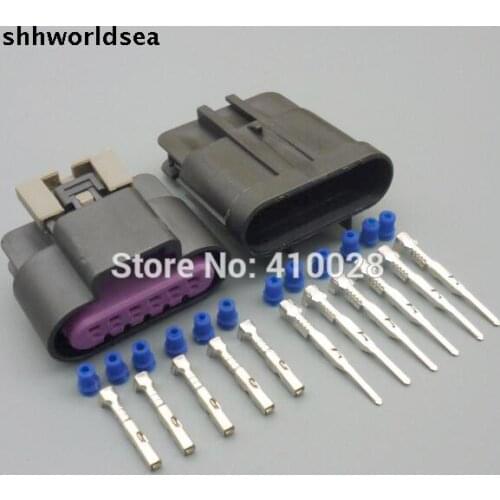 Shhworldsea 5/30/100sets 6P 1.5mm 6way male female Throttle position sensor plug-in connector