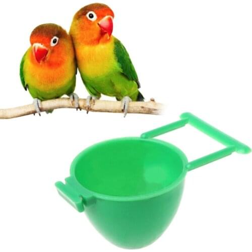 T84F Bird Parrot Feeder Fruit Egg Container Holder Cage Hanging Pet Bird Supplies