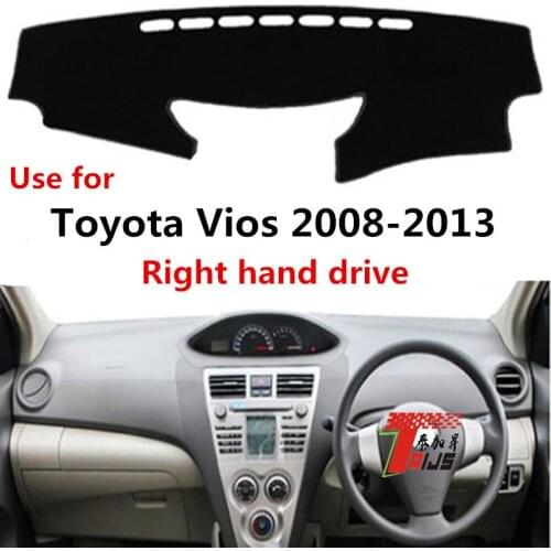 TAIJS Factory Hot selling Avoid light Polyester Fibre Car Dashboard Cover For TOYOTA Vios 2008-2013 Right hand drive