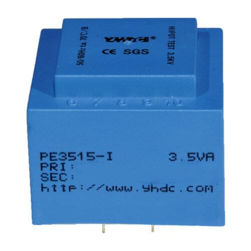 PE3515-I 3.5VA 110V/2*12V Expory resign encapsulated safety isolating transformer PCB Welding transformer power transformer
