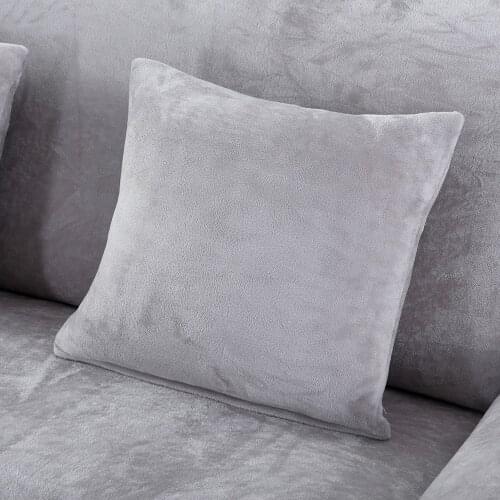 Plush Cushion Cover Pillowcase Solid Color Pillow Case Decor Sofa Throw 45*45cm Pillows Room Pillow Cover 1 pieces