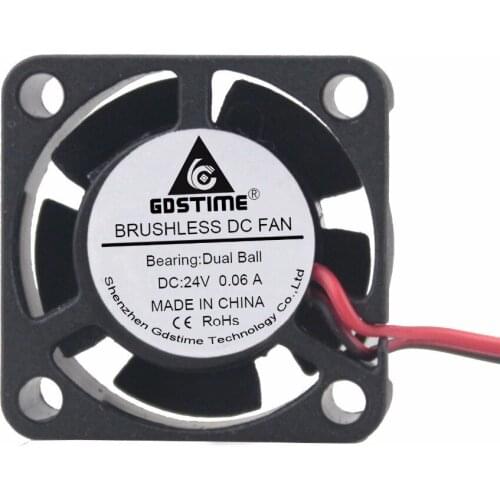 100Pcs Gdstime 25mm Mini Cooling Fan 2.5cm 25x25x10mm 24V Ball Bearing DC Big AirFlow High Speed Laptop Cooling Mini Cooler