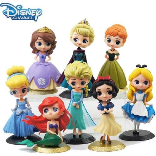 16 Cm Disney Character Princess Elsa Anna Character Model Ornaments Cartoon Toys Cute Toys Children And Girls Frozen gifts