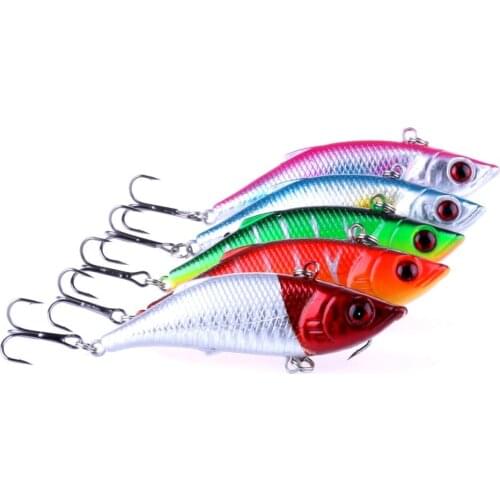 20pcs Game VIB Lures Hard Bass Bait 7.5cm 10g Rattlin Vibration Fishing Lure Carp Trout Perch Fishing Lure Pesca Fishing Wobbler