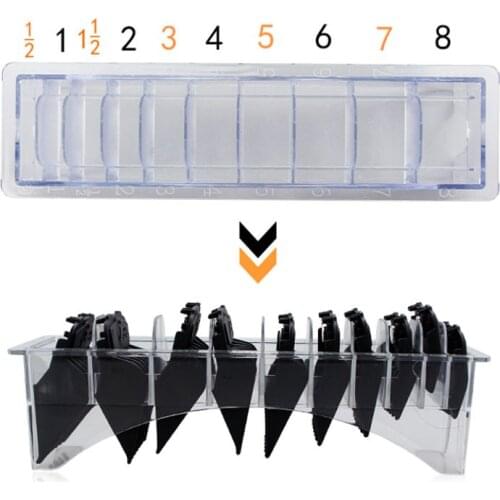 8/10 Grid Base Storage Box for 8P/10P Hair Clipper Limit Comb Guide Comb Tools A6HB