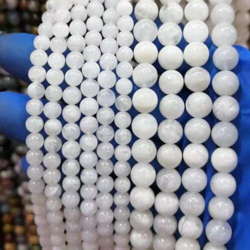 8mm natural moonstone beads