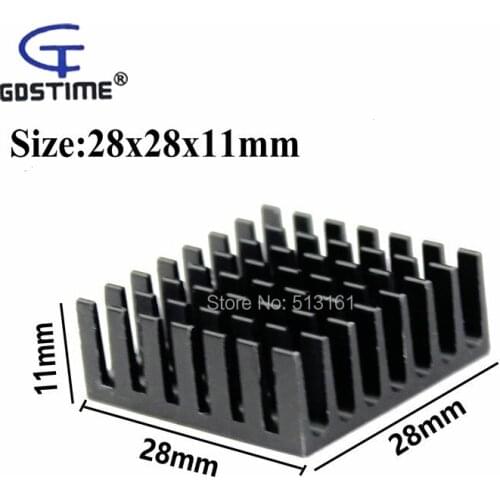 80pcs Gdstime 28x28x11mm Aluminum Heatsink Heat Sink Radiator for Electronic IC Chip Cooler Cooling