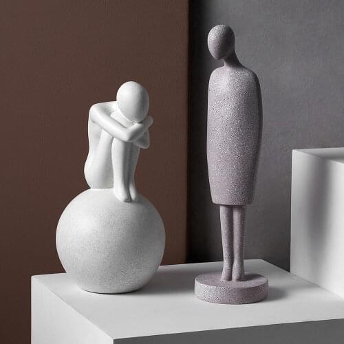 Figurines for Interior Nordic Abstract Figurines Home Decoration Accessories Resin Modern Art Decoration Souvenirs Figurines