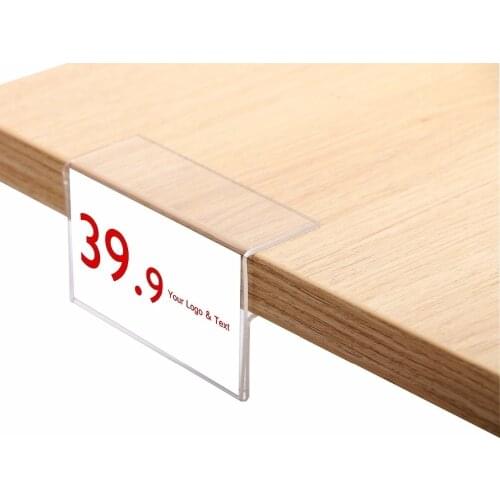 Acrylic shelf sign frame clips label price tag display POP label holder clamp price card frame strip data strip shelf talker