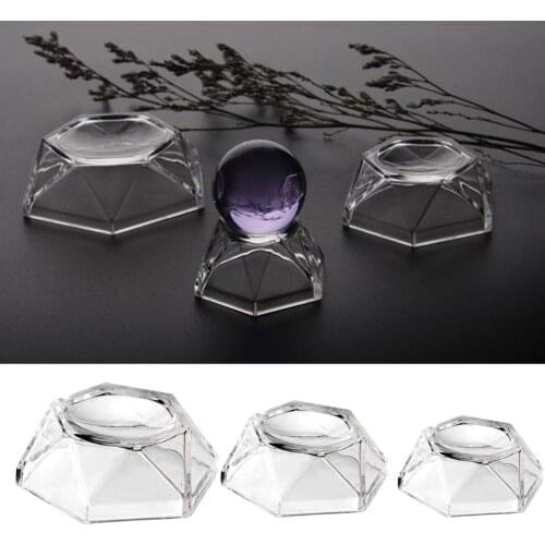 Acrylic Crystal Ball Base Disc Transparent Pedestal Quartz Glass Ball Holder