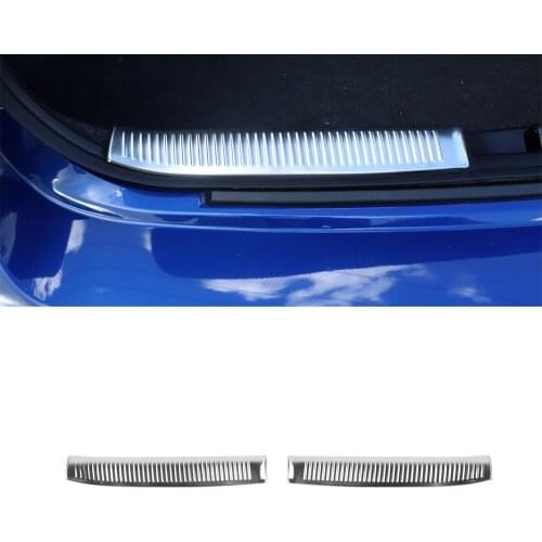 Car Rear Trunk Tail Door Tailgate Inner Sill Guard for Dodge Charger 2015-2020 Car Interior Accessories Silver Stainless Steel