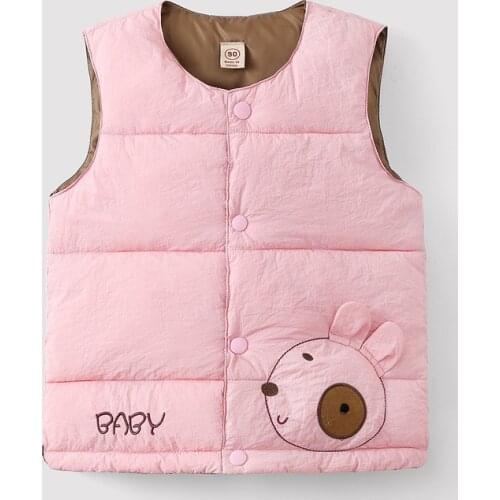 Qiu dong children baby soft warm vest frivolous tank top to wear a cardigan eiderdown cotton