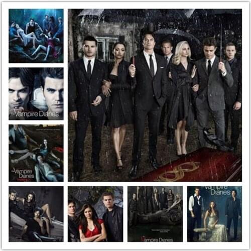 Vampire Diaries Diamond Painting Horror Movie Art Crafts Handmade Jewel Cross Stitch Accessories Figure Wall Decor Diy Paint