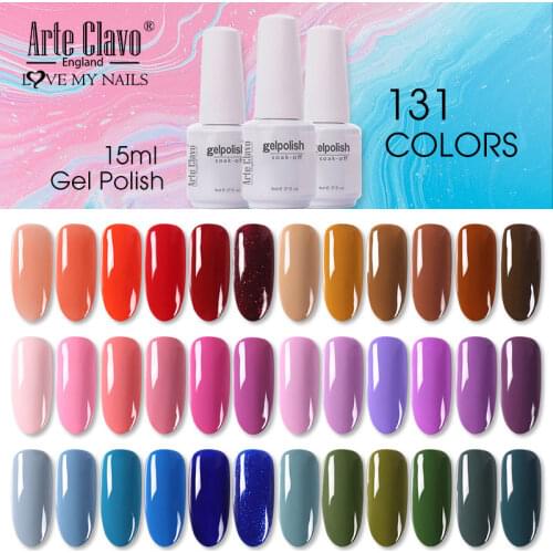 Arte Clavo Nail Gel Varnish Autumn Colors Gel Nail Polish 15ml Manicure Top Base All For Nails UV Semi Permanent Primer Gellak