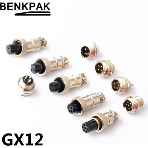 GX12 2 3 4 5 6 7 Pin Male & Female 12mm Wire Panel Connector Aviation Plug L91 GX12 Circular Connector Socket Plug