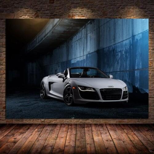 Supercars Audis R8 V10 Convertible Cars Canvas Paintings Posters and Prints Wall Art for Living Room Home Decor Cuadros Unframed