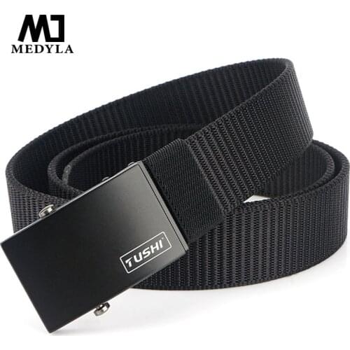 Mens belt high quality nylon thickening casual wild mens belt automatic buckle belt youth outdoor activity canvas belt
