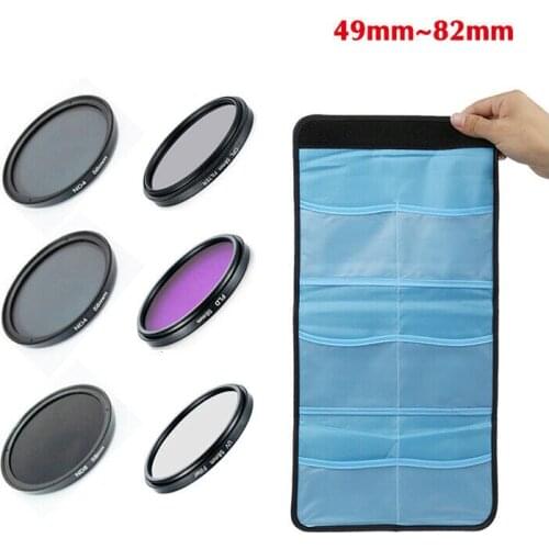 6 in 1 49 52 62 67 72 77 82mm UV CPL FLD ND2 ND4 ND8 Lens Filter Kit for Nikon Canon Sony Pentax DSLRs