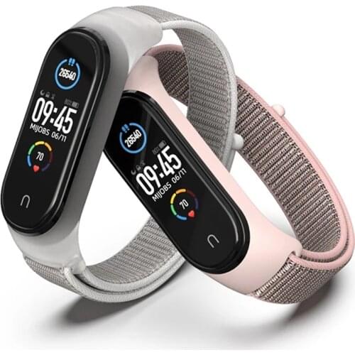 Nylon Strap Xiomi Mi band 6 4 3 5 Bracelet Wristband Sports Breathable Bracelet for Xiaomi Xiaomei Miband 6 5 Replacement Straps