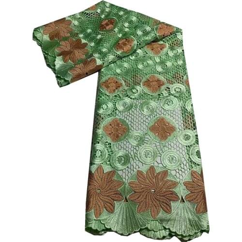 Latest 5 Yards Very Soft Unique Guipure Lace Excellent Embroidery African Swiss Cord Lace Fabric Nigeria Women Wear d66-570