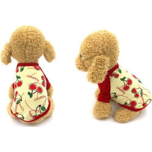 Pet Cats And Dogs Spring And Summer Short-Sleeved Two-Legged Clothes Cherry/Banana/Watermelon