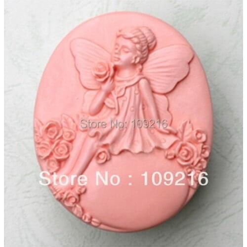 Wholesale!!!1pcs Watching Angel(50080) Silicone Handmade Soap Mold Crafts DIY Mold