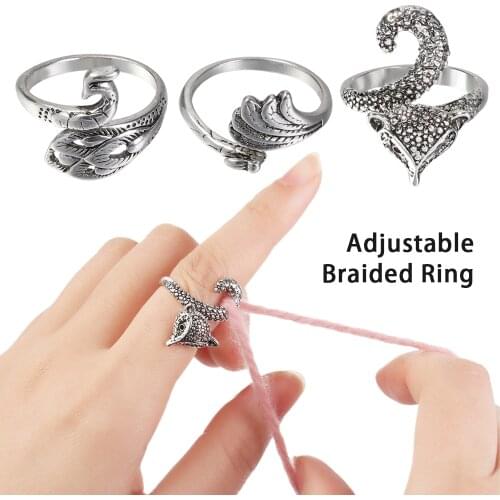 1Pc Knitting Loop Crochet Loop Knitting Tools Ring Finger Wear Thimble Yarn Guides Sewing Hook Foe Home Handmade Supplies