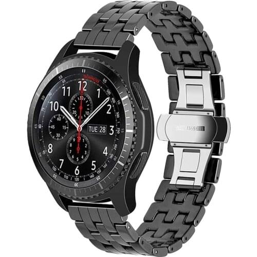 Black 46mm Galaxy Ceramic Band Watchband for Men Women 22mm Watch Strap for Samsung Gear S3 Frontier Classic Galaxy 3 45mm Strap