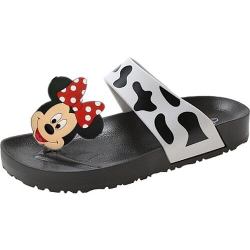 Disney childrens cartoon Mickey Mouse girl female student summer slippers home shoes beach shoes non-slip
