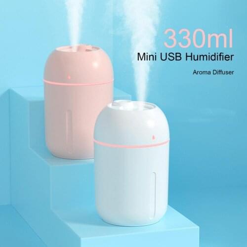 330ml No Radiation Air Humidifier Nano-atomization Fireproof ABS Intelligent Power-off USB Mild Coloful Mist Purifier for Daily