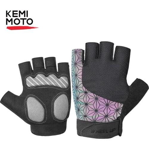 KEMIMOTO Cycling Gloves Mountain Road Bike silica gel Half Finger Gloves Men Women Bicycle Gym Fitness Non-slip Sports Gloves