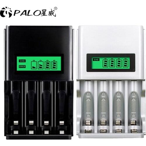 AA / AAA rechargeable battery charger fast LCD smart charger 2 colors for AA / AAA Ni-MH / Ni -dc rechargeable battery