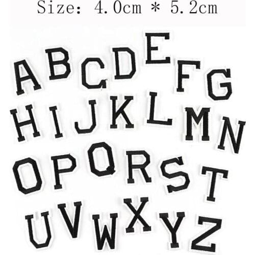 1set A-Z 26 Alphabet wholesale price embroidery patch iron on sew on for clothes bedsheet backbags DIY fashion style