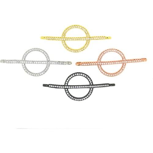 10PCS/LOT Jewelry DIY Making Bracelets Accessories Parts Cubic Zirconia Pattern Charms Crystal Connectors