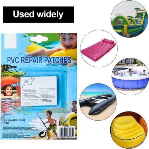 10PCS 5x6cm Self-adhesive Swimming Pool Special Repair Patch Adhesive Sticker Repair Patch For PVC Inflatable Products