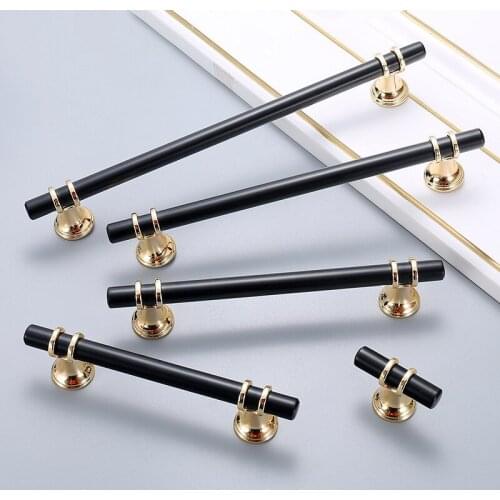 2inch -15inch American Style Black Handles for Wardrobe Elegant Cabinet Knobs and Handles Long Furniture Handle Pull
