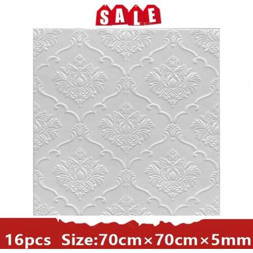 8PCS 3D Wall Sticker Home Decor Self-Adhesive Panels Waterproof 3D Foam Wallpaper 3D Wall Panel For Wall Papers Home Decor