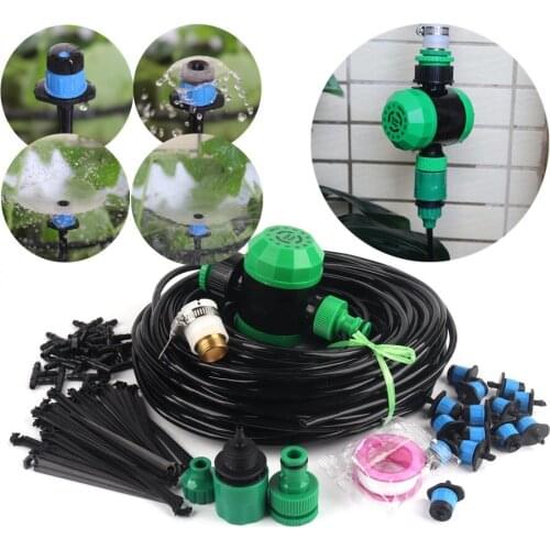 40m~5m Garden Timer Watering Kits Automatic Irrigation System DIY Gardening Micro Irrigation Kits Adjutable Fountain Sprinklers