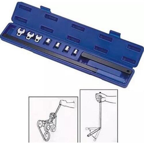 9PCS Serpentine Belt Tensioner pulley Alignment Wrench Tool Kit