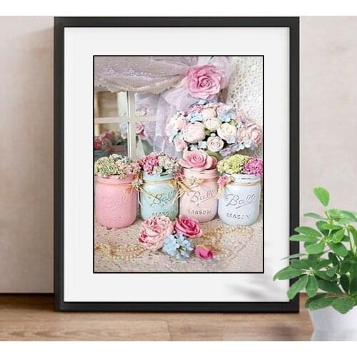 Diamond Embroidery Sale 5D DIY Diamond Painting Flower Cross Stitch Home Decor Picture Of Rhinestone Full Square Drill
